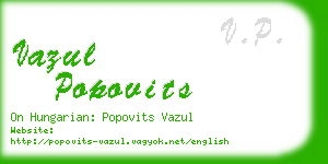 vazul popovits business card
